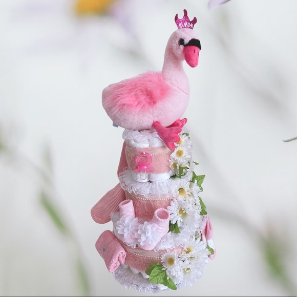 Swan Diaper Cake